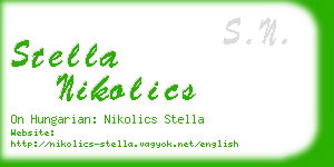stella nikolics business card